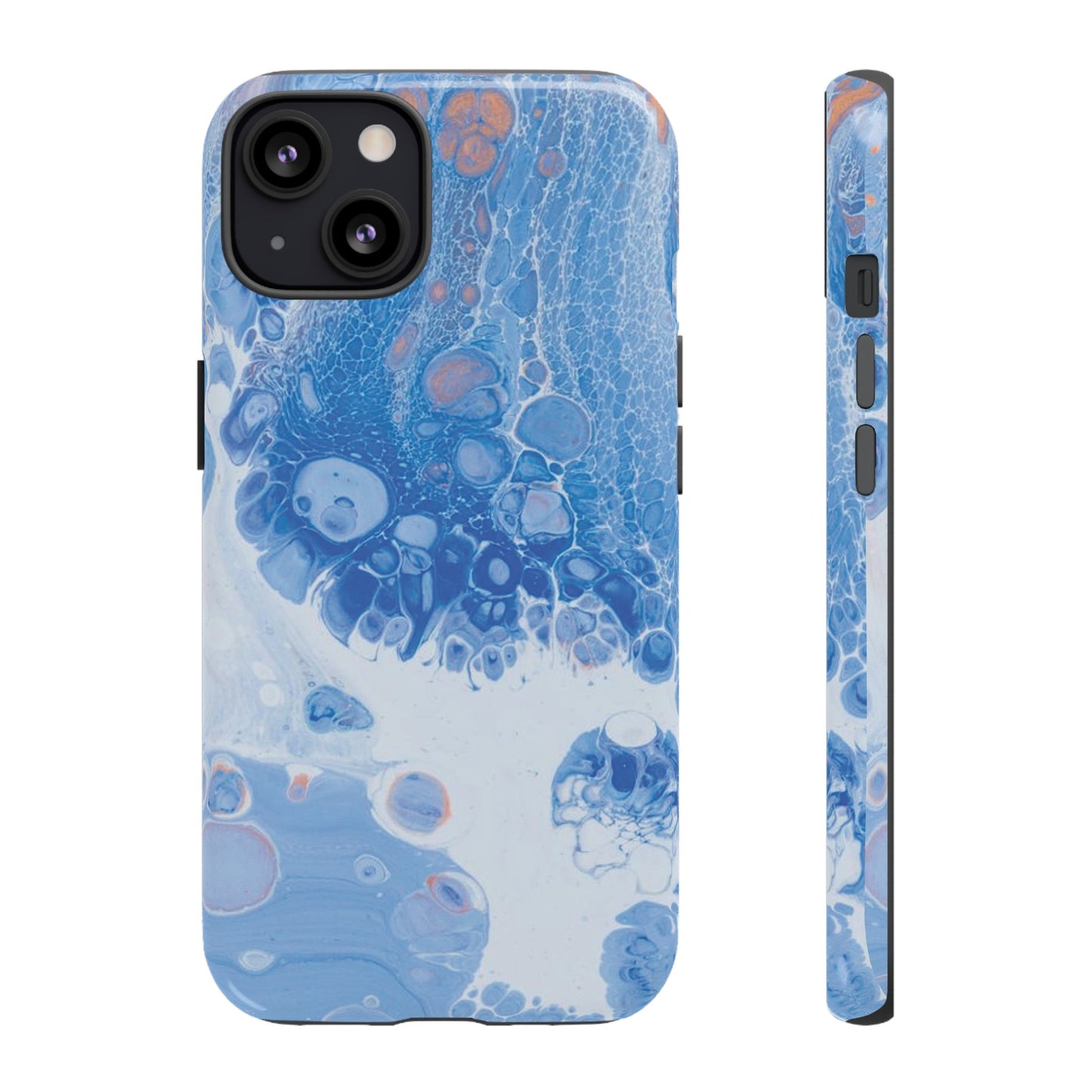 Blue and White Resin Inspired Phone Case |iPhone 15 Plus/ Pro, 14, 13, 12| Google Pixel 7, Pro, 5| Samsung Galaxy S23 All Major Phone Models