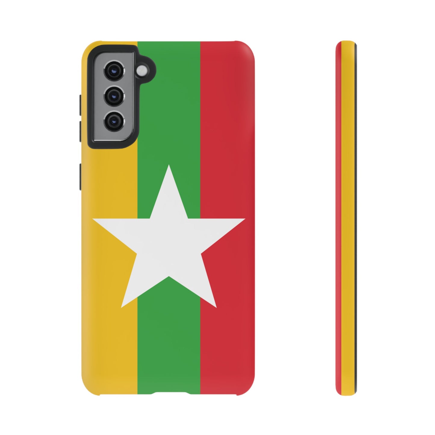 Myanmar Flag Phone Case | iPhone 15 Plus/ Pro, 14, 13, 12| Google Pixel 7, Pro, 5| Samsung Galaxy S23 All Major Phone Models