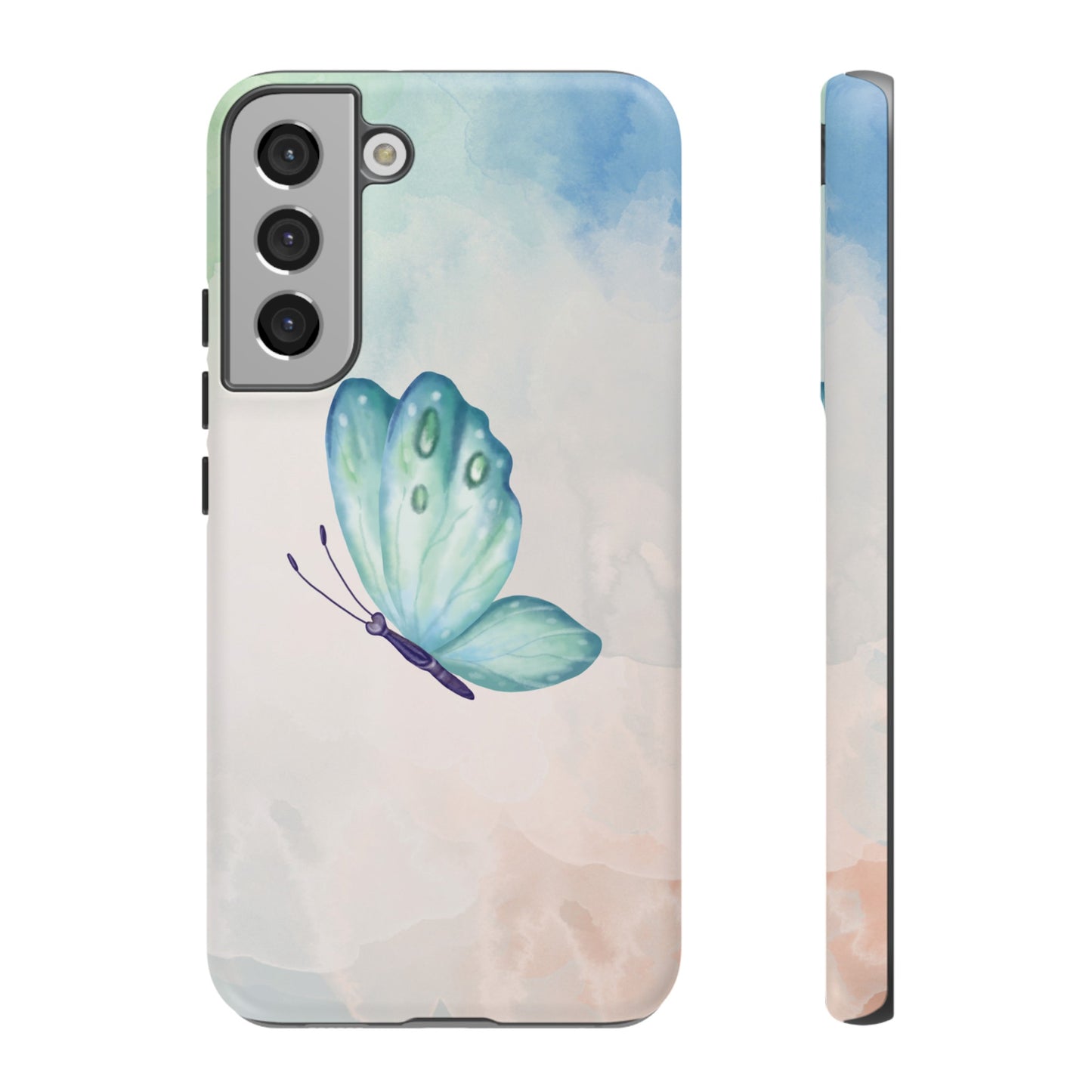 Blue Butterfly Wallpaper Phone Case  | iPhone 15 Plus/ Pro, 14, 13, 12| Google Pixel 7, Pro, 5| Samsung Galaxy S23 All Major Phone Models