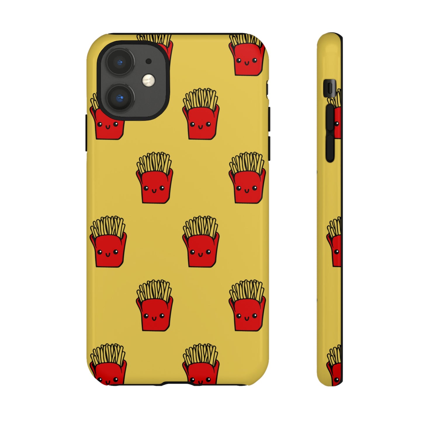 Smiling Fries Wallpaper Phone Case | iPhone 15 Plus/ Pro, 14, 13, 12| Google Pixel 7, Pro, 5| Samsung Galaxy S23 All Major Phone Models