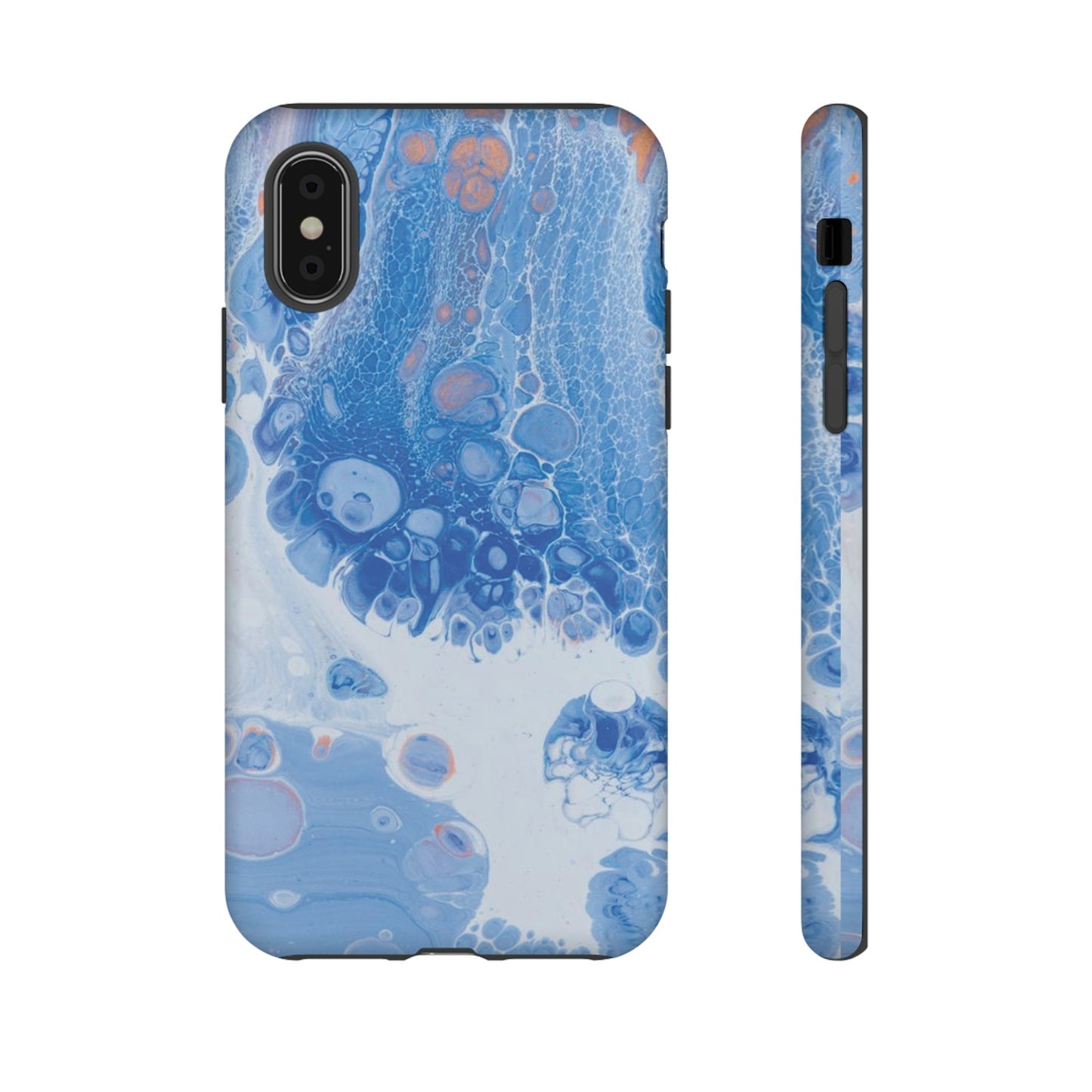 Blue and White Resin Inspired Phone Case |iPhone 15 Plus/ Pro, 14, 13, 12| Google Pixel 7, Pro, 5| Samsung Galaxy S23 All Major Phone Models