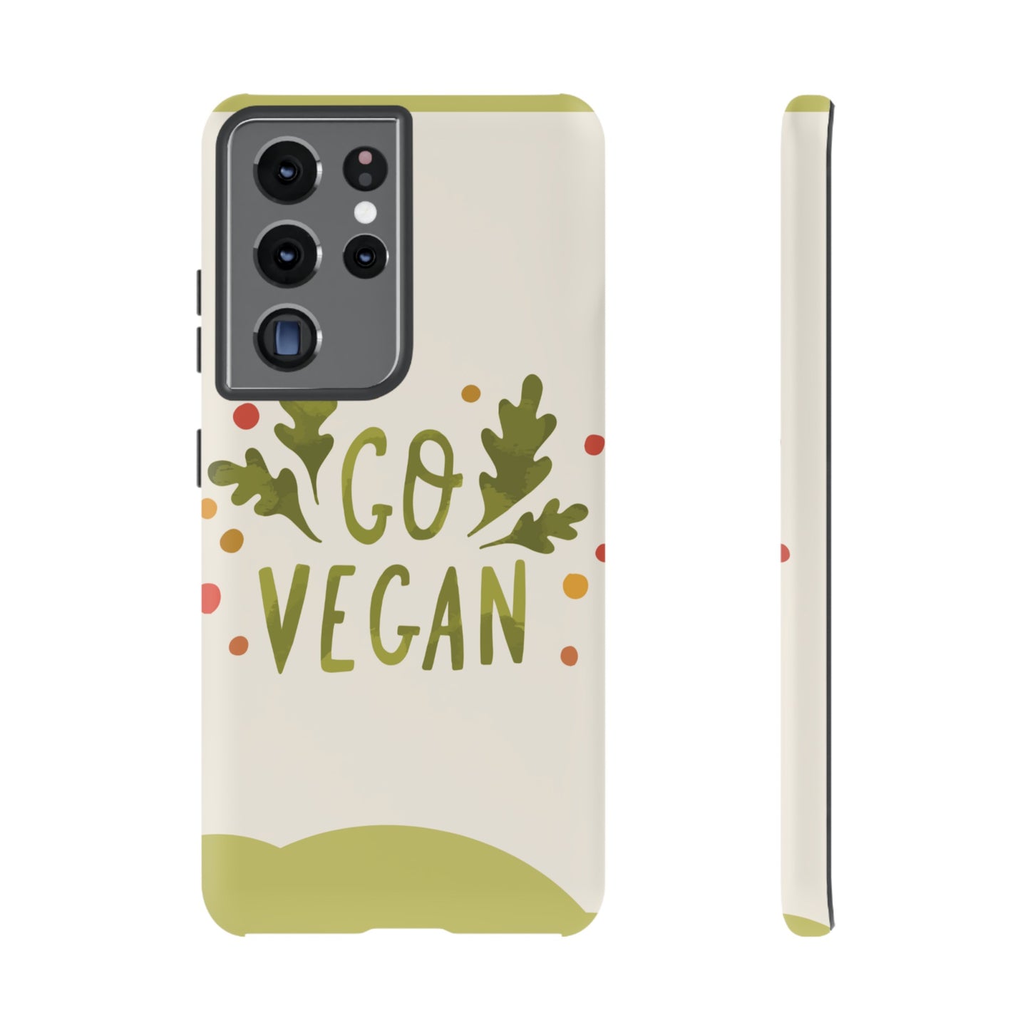 Go Vegan Wallpaper Phone Case | iPhone 15 Plus/ Pro, 14, 13, 12| Google Pixel 7, Pro, 5| Samsung Galaxy S23 All Major Phone Models