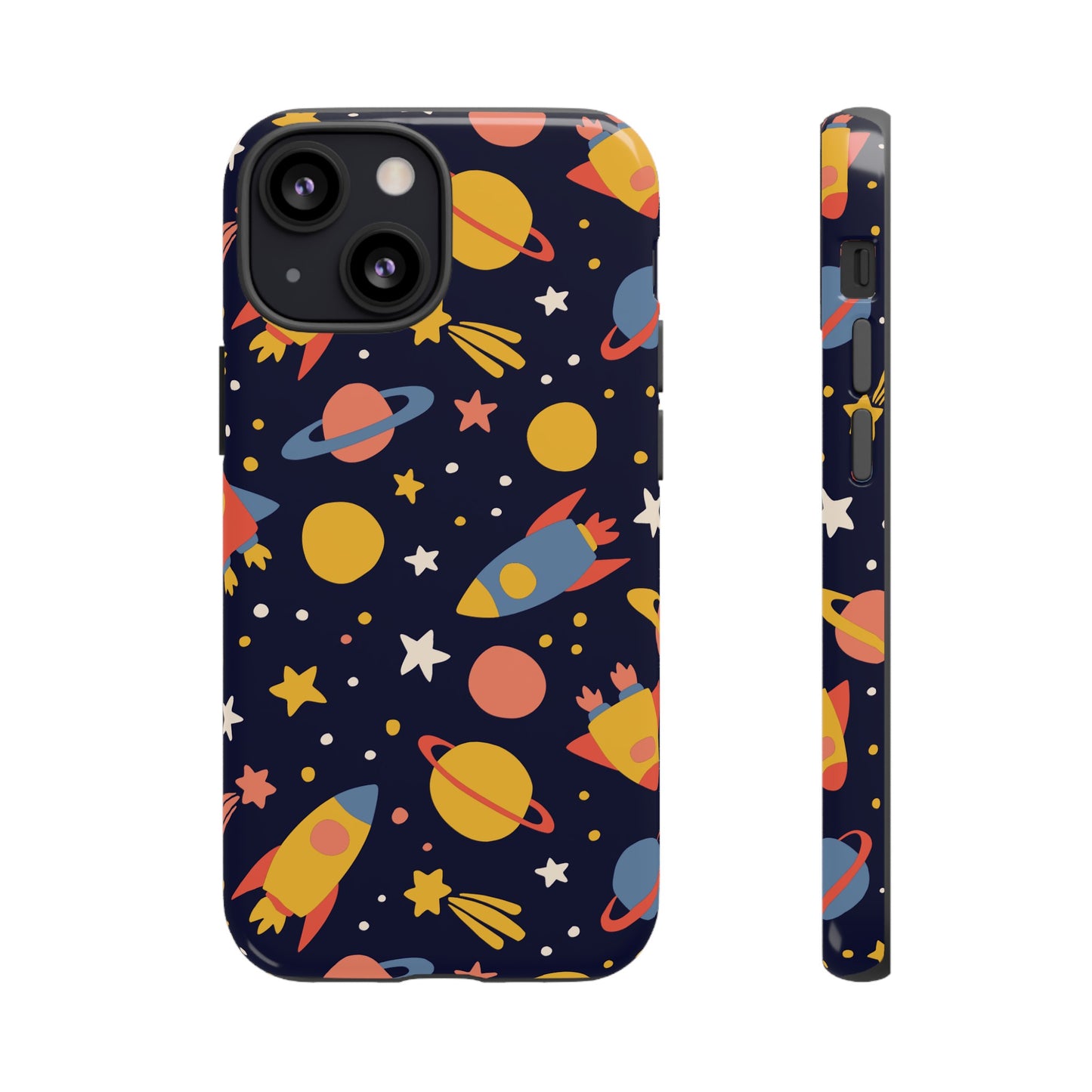 Cartoon Space Wallpaper Phone Case | iPhone 15 Plus/ Pro, 14, 13, 12| Google Pixel 7, Pro, 5| Samsung Galaxy S23 All Major Phone Models