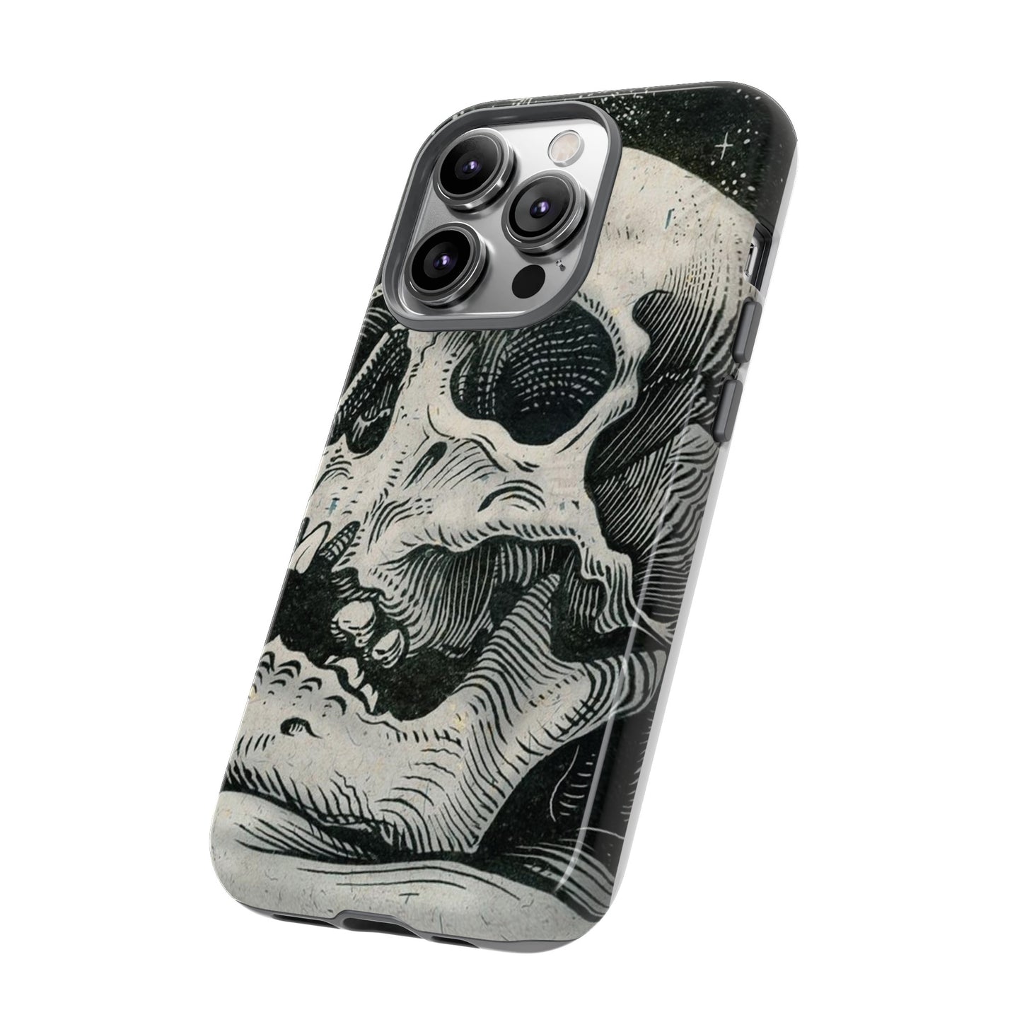 Skull Wallpaper Phone Case | iPhone 15 Plus/ Pro, 14, 13, 12| Google Pixel 7, Pro, 5| Samsung Galaxy S23 All Major Phone Models