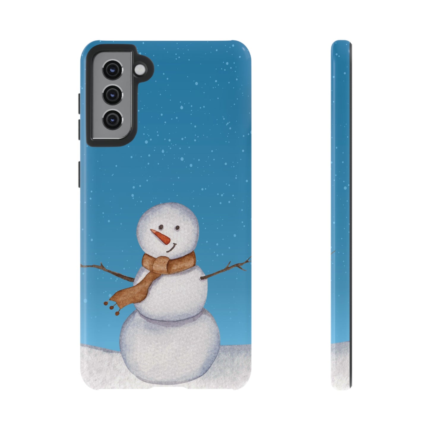 Snowman Wallpaper Phone Case | iPhone 15 Plus/ Pro, 14, 13, 12| Google Pixel 7, Pro, 5| Samsung Galaxy S23 All Major Phone Models