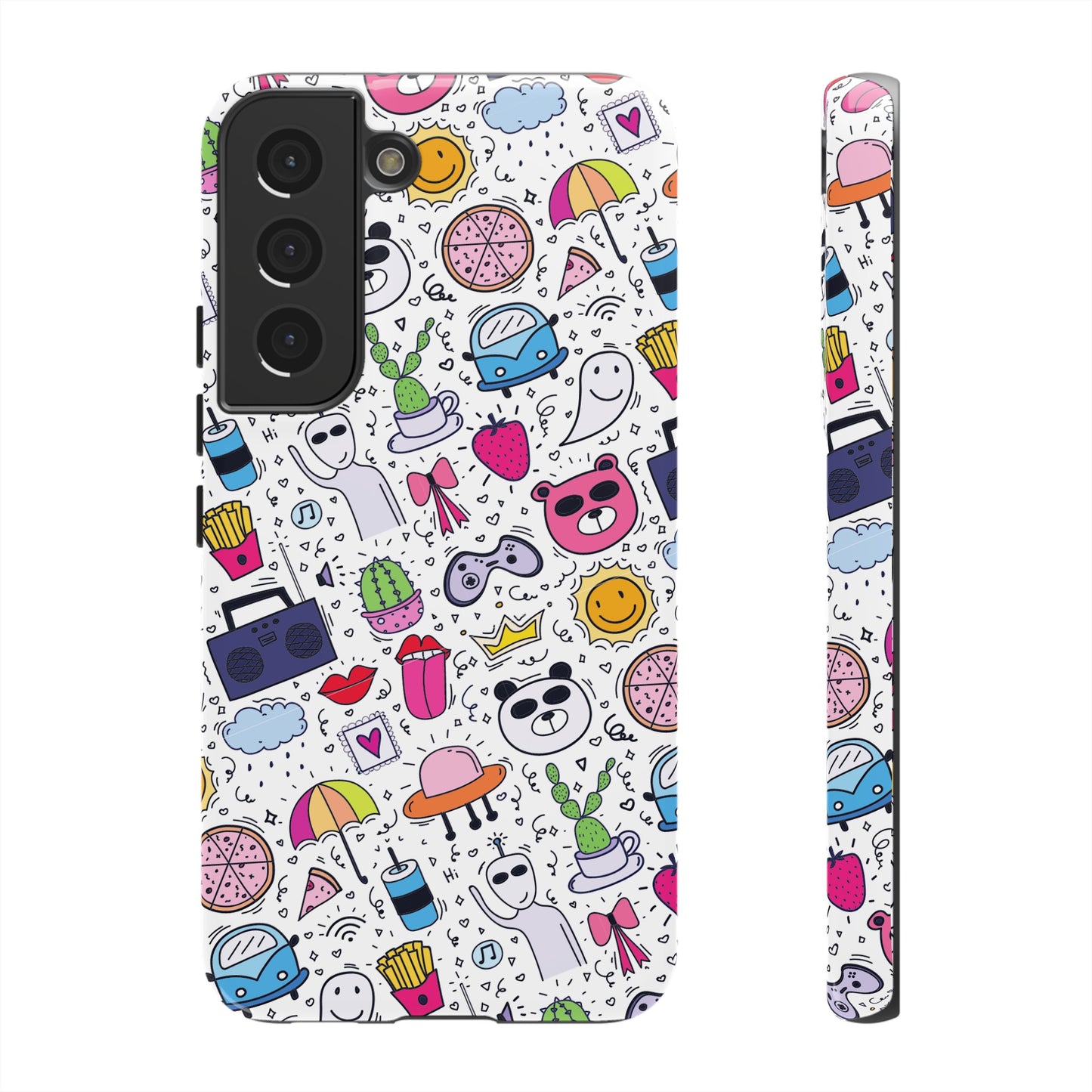 Cartoon Collage Phone Case | iPhone 15 Plus/ Pro, 14, 13, 12| Google Pixel 7, Pro, 5| Samsung Galaxy S23 All Major Phone Models