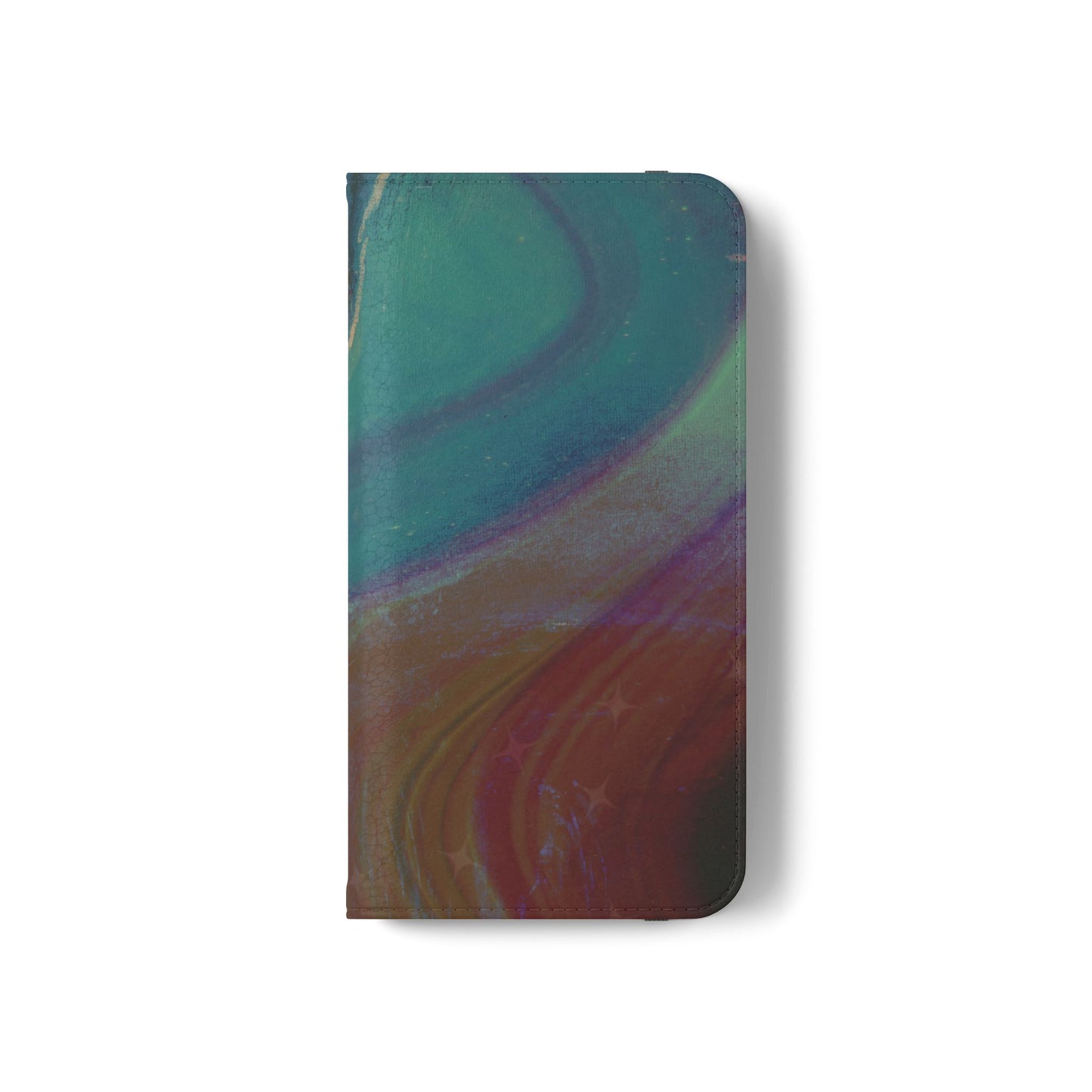 Abstract Resin Swirl Folio Flip Case | Credit Card Holder| iPhone 13, 12, 11| Samsung S22 & S21