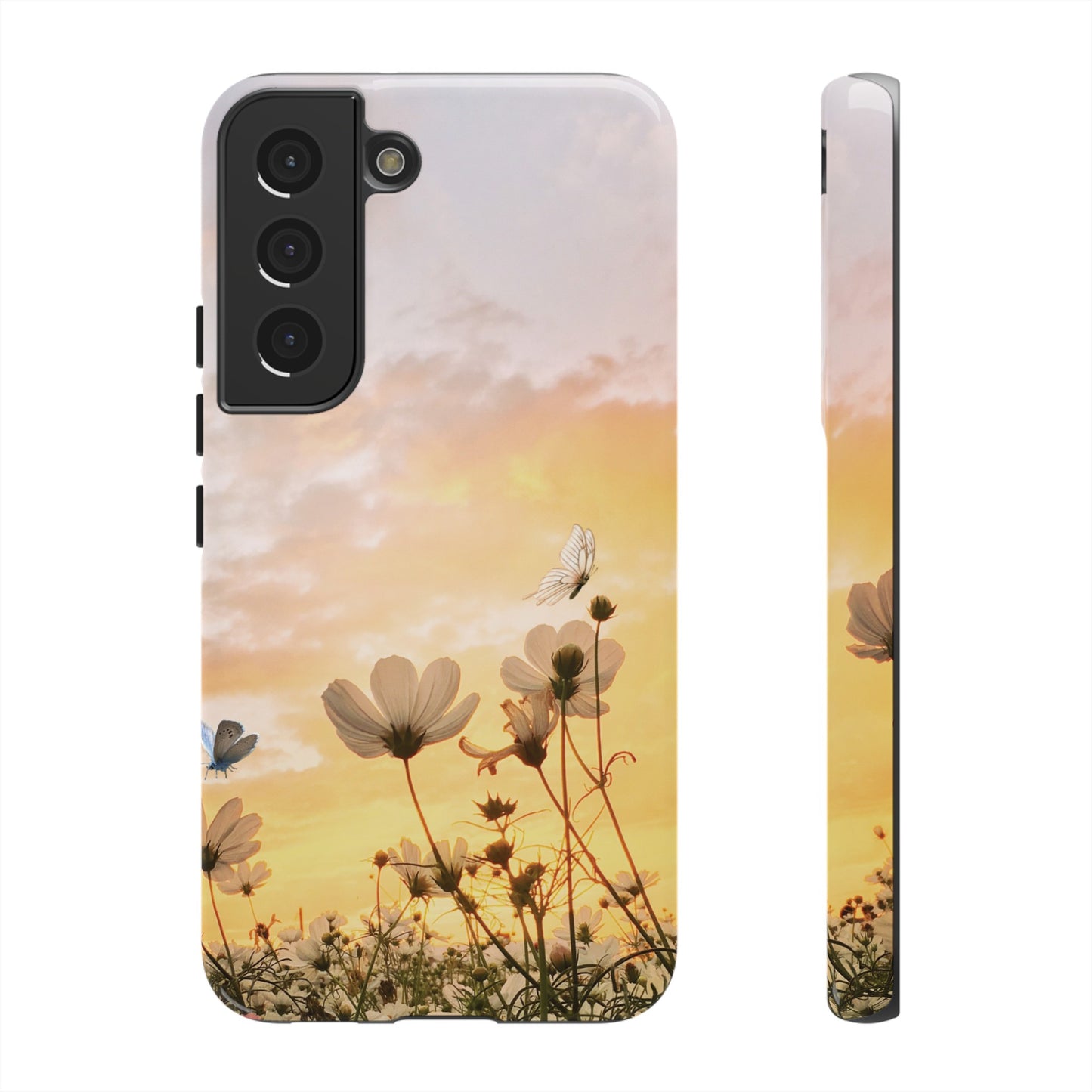 Flowers At Sunset Wallpaper Phone Case | iPhone 15 Plus/ Pro, 14, 13, 12| Google Pixel 7, Pro, 5| Samsung Galaxy S23 All Major Phone Models