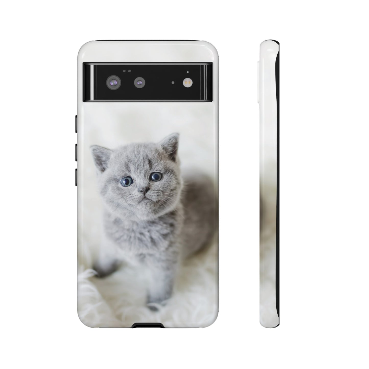 Grey Kitten Wallpaper Phone Case | iPhone 15 Plus/ Pro, 14, 13, 12| Google Pixel 7, Pro, 5| Samsung Galaxy S23 All Major Phone Models