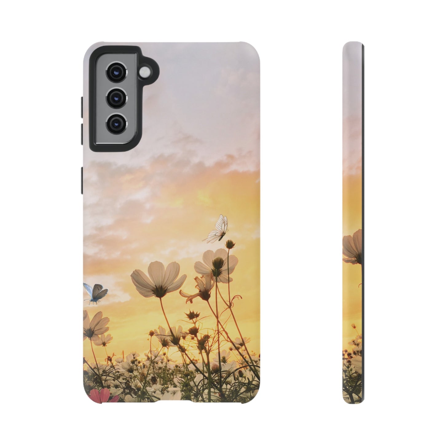 Flowers At Sunset Wallpaper Phone Case | iPhone 15 Plus/ Pro, 14, 13, 12| Google Pixel 7, Pro, 5| Samsung Galaxy S23 All Major Phone Models