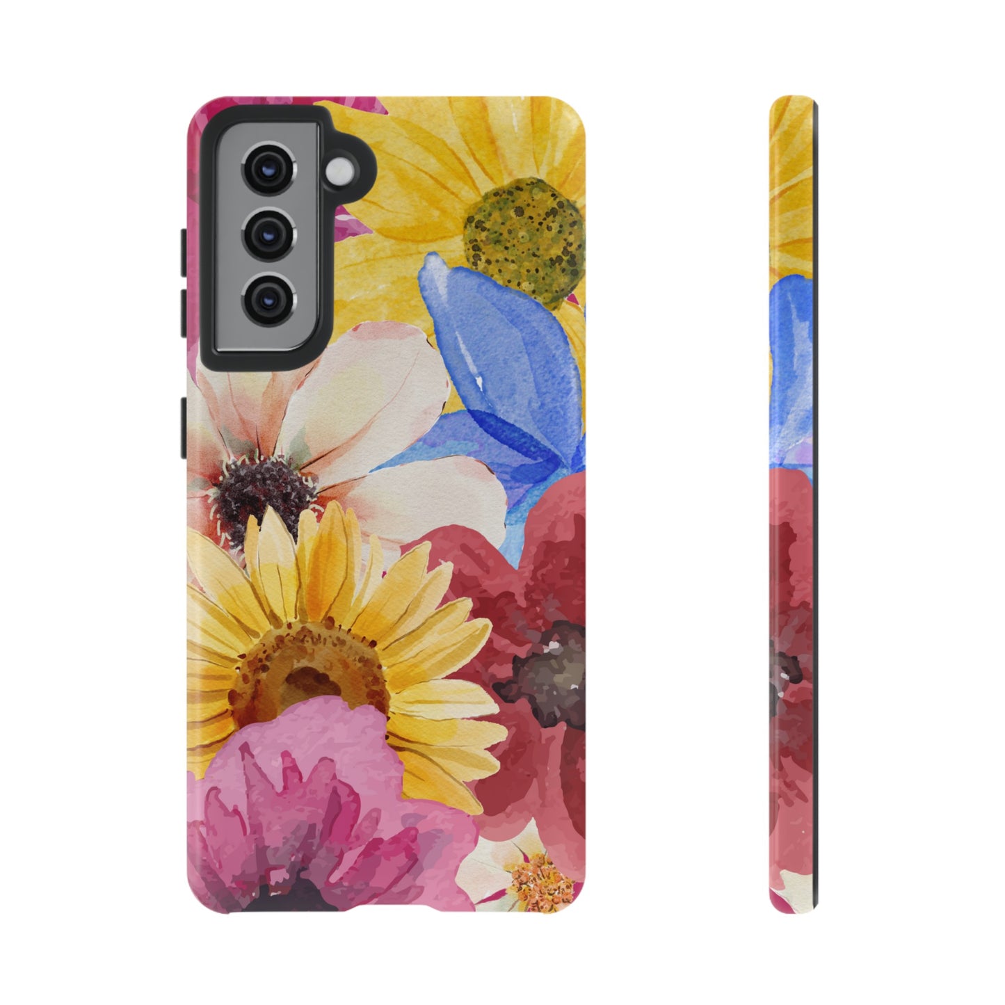 Overlapping Flowers Wallpaper Phone Case | iPhone 15 Plus/ Pro, 14, 13, 12| Google Pixel 7, Pro, 5| Samsung Galaxy S23 All Major Phone Models