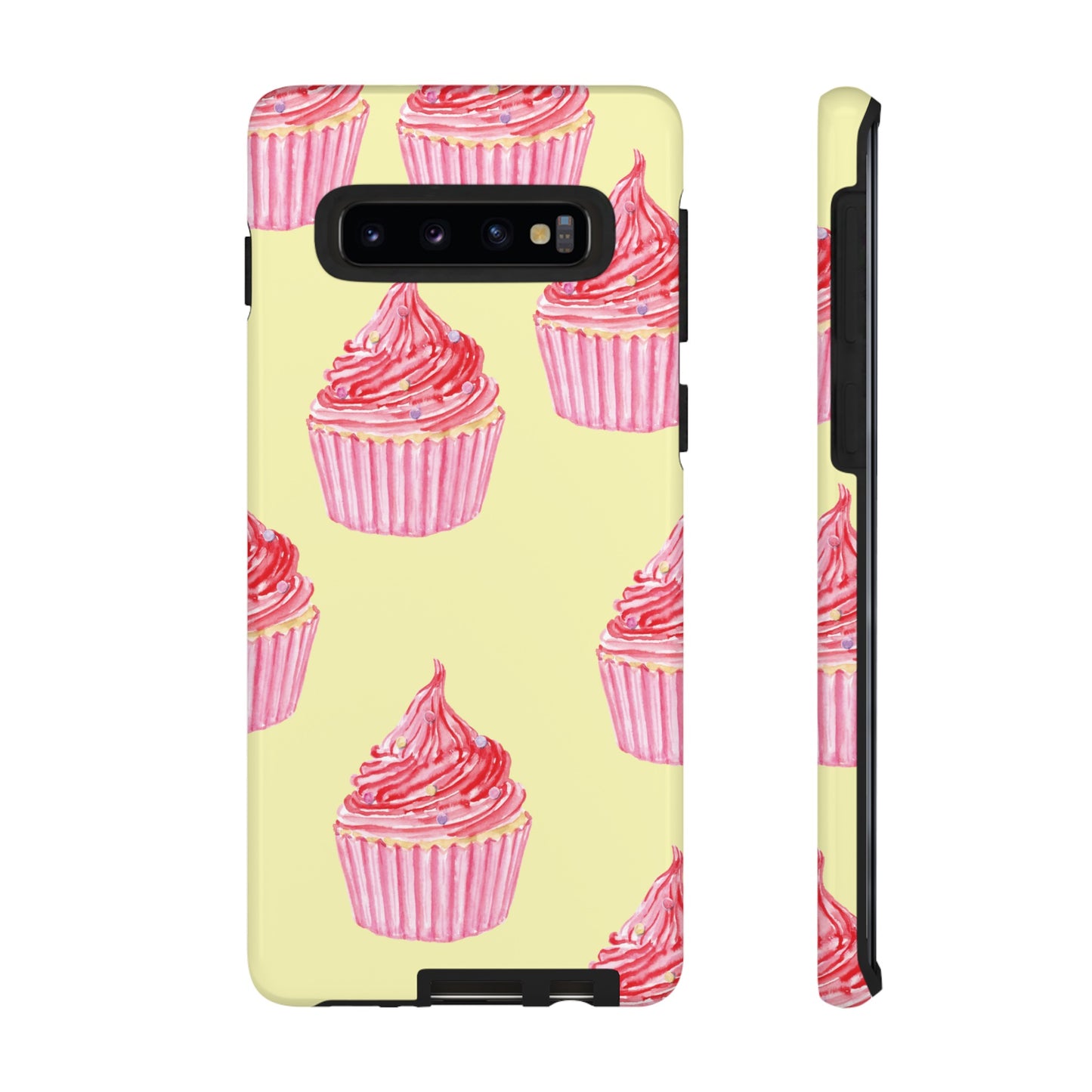 Pink Cupcake Wallpaper Phone Case | iPhone 15 Plus/ Pro, 14, 13, 12| Google Pixel 7, Pro, 5| Samsung Galaxy S23 All Major Phone Models