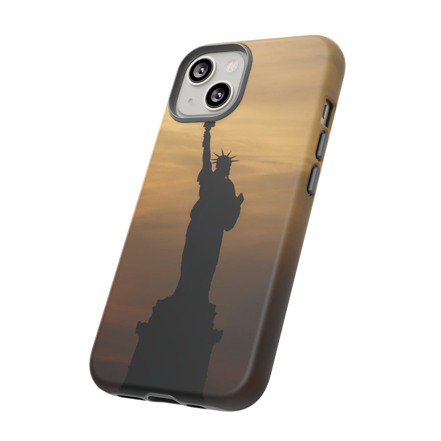 Silhouette Statue Of Liberty Wallpaper Phone Case | iPhone 15 Plus/ Pro, 14, 13, 12| Google Pixel 7, Pro, 5| Samsung Galaxy S23 All Major Phone Models