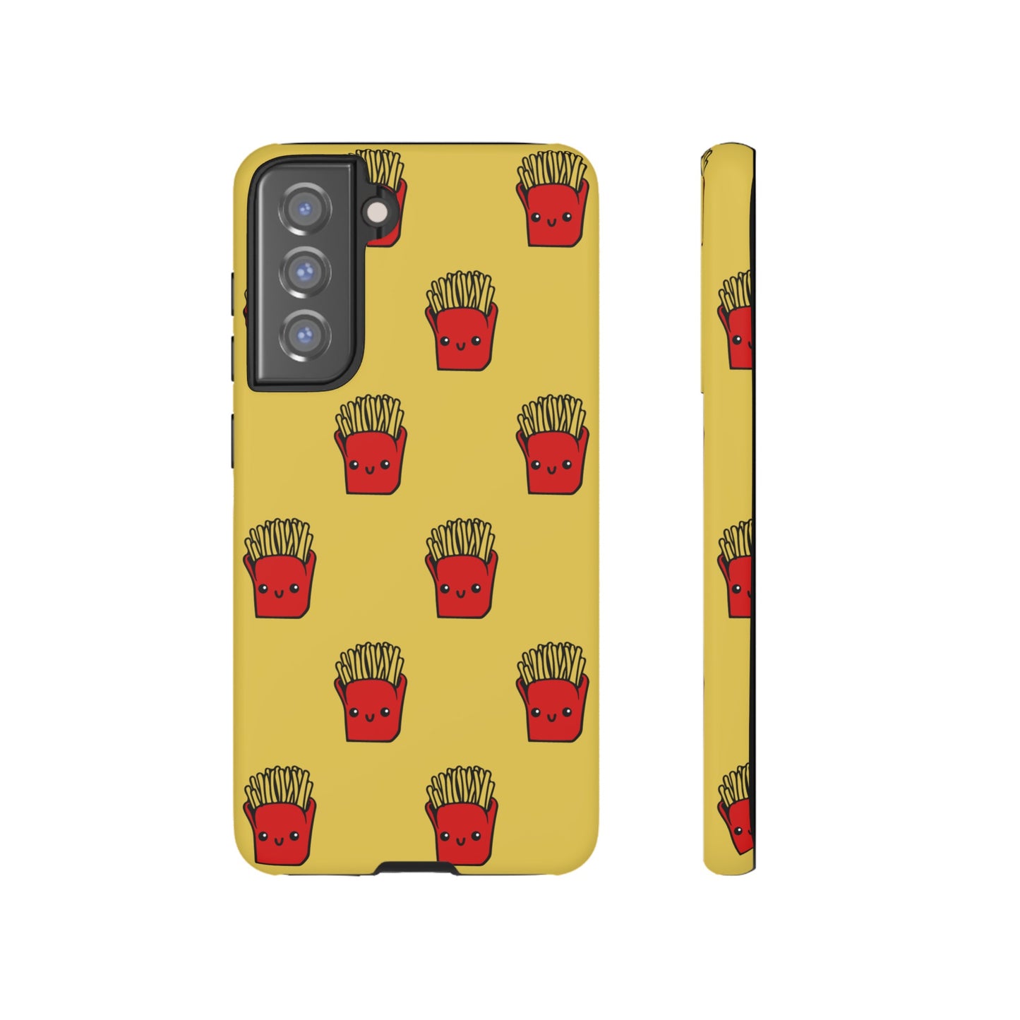 Smiling Fries Wallpaper Phone Case | iPhone 15 Plus/ Pro, 14, 13, 12| Google Pixel 7, Pro, 5| Samsung Galaxy S23 All Major Phone Models