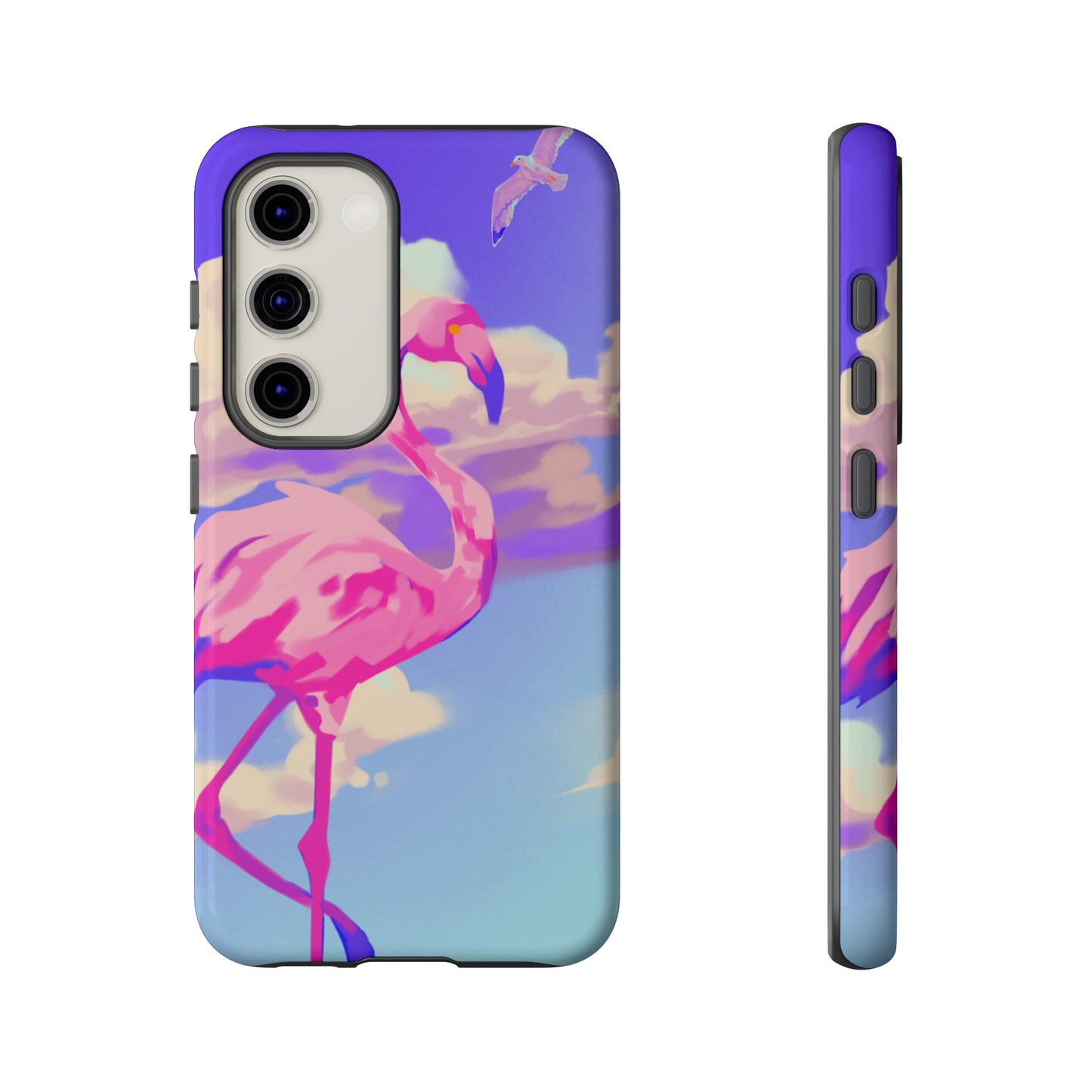 Flamingo In The Clouds Phone Case | iPhone 15 Plus/ Pro, 14, 13, 12| Google Pixel 7, Pro, 5| Samsung Galaxy S23 All Major Phone Models